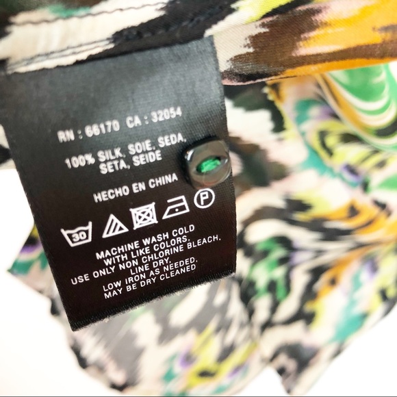 Vanessa Virginia Sveta Silk Ikat Peasant Top Med - Picture 7 of 7